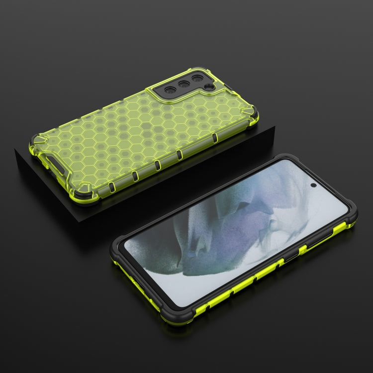 For Samsung Galaxy S21 FE Shockproof Honeycomb PC + TPU Case(Green) - Galaxy Phone Cases by PMC TechLife | Online Shopping South Africa | PMC TechLife | Buy Now Pay Later Mobicred