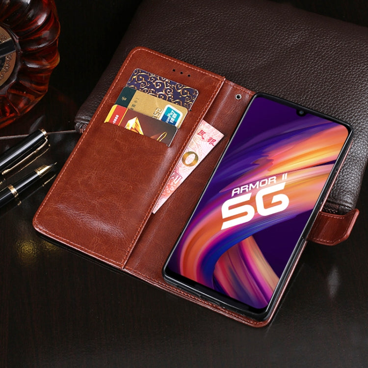 For Ulefone Armor 11 5G idewei Crazy Horse Texture Horizontal Flip Leather Case with Holder & Card Slots & Wallet(Blue) - free shipping - PMC Jewellery - Order now!