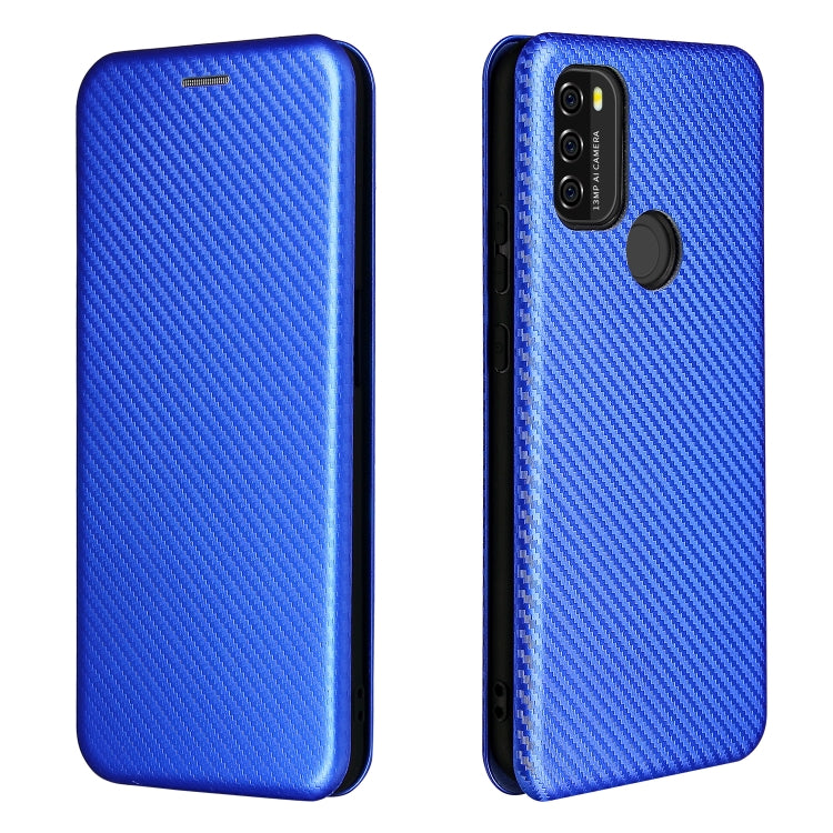 For Blackview A70 (2021) Carbon Fiber Texture Horizontal Flip TPU + PC + PU Leather Case with Card Slot(Blue) - More Brand by PMC Jewellery | Online Shopping South Africa | PMC Jewellery | Buy Now Pay Later Mobicred