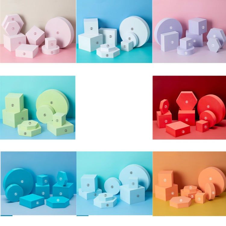 8 in 1 Different Sizes Geometric Cube Solid Color Photography Photo Background Table Shooting Foam Props(Blue Lake) - free shipping - PMc TechLife - Order now!