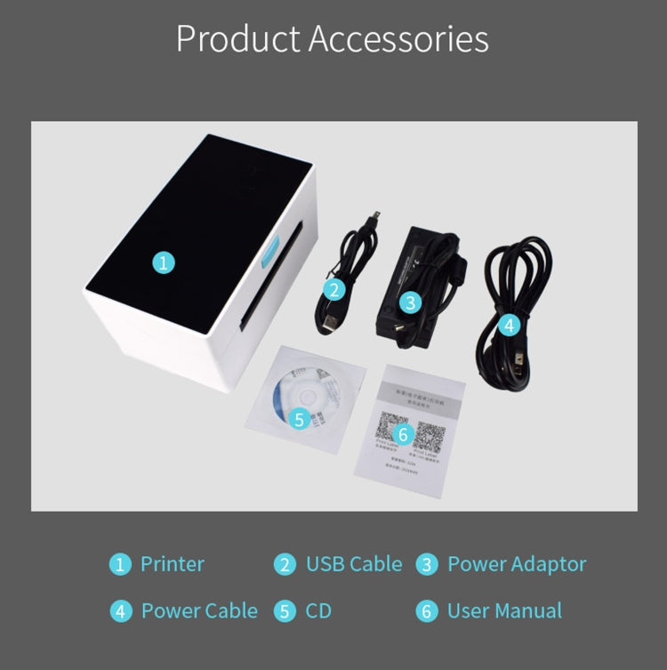 POS-9220 100x150mm Thermal Express Bill Self-adhesive Label Printer, USB with Holder Version, EU Plug - Receipt Printers by PMC Jewellery | Online Shopping South Africa | PMC Jewellery | Buy Now Pay Later Mobicred