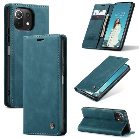 For Xiaomi Mi 11 Lite CaseMe 013 Multifunctional Horizontal Flip Leather Case, with Card Slot & Holder & Wallet(Blue) - Xiaomi Cases by CaseMe | Online Shopping South Africa | PMC Jewellery | Buy Now Pay Later Mobicred