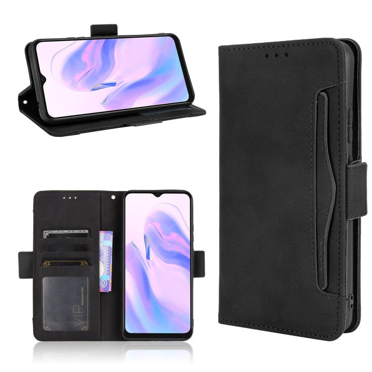 For Blackview A70 (2021) Skin Feel Calf Pattern Horizontal Flip Leather Case with Holder & Card Slots & Photo Frame(Black) - More Brand by PMC Jewellery | Online Shopping South Africa | PMC Jewellery | Buy Now Pay Later Mobicred