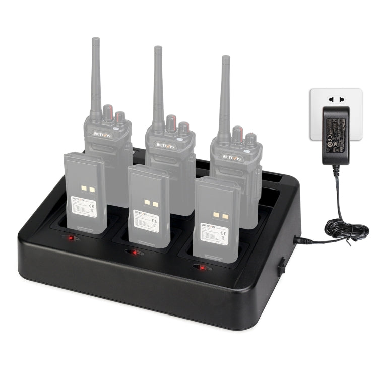 RETEVIS RTC48 Multi-function Interchangeable Slots Six-Way Walkie Talkie Charger for Retevis RT48/RT648 - free shipping - PMC Jewellery - Order now!