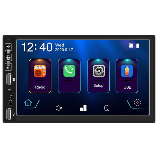 A2891 7 inch Car HD MP5 Carplay Bluetooth Music Player Reversing Image All-in-one Machine Support FM / U Disk with Remote Controler, Style:Standard + 8LEDs Light Camera - Car MP3 & MP4 & MP5 by PMC Jewellery | Online Shopping South Africa | PMC Jewellery | Buy Now Pay Later Mobicred