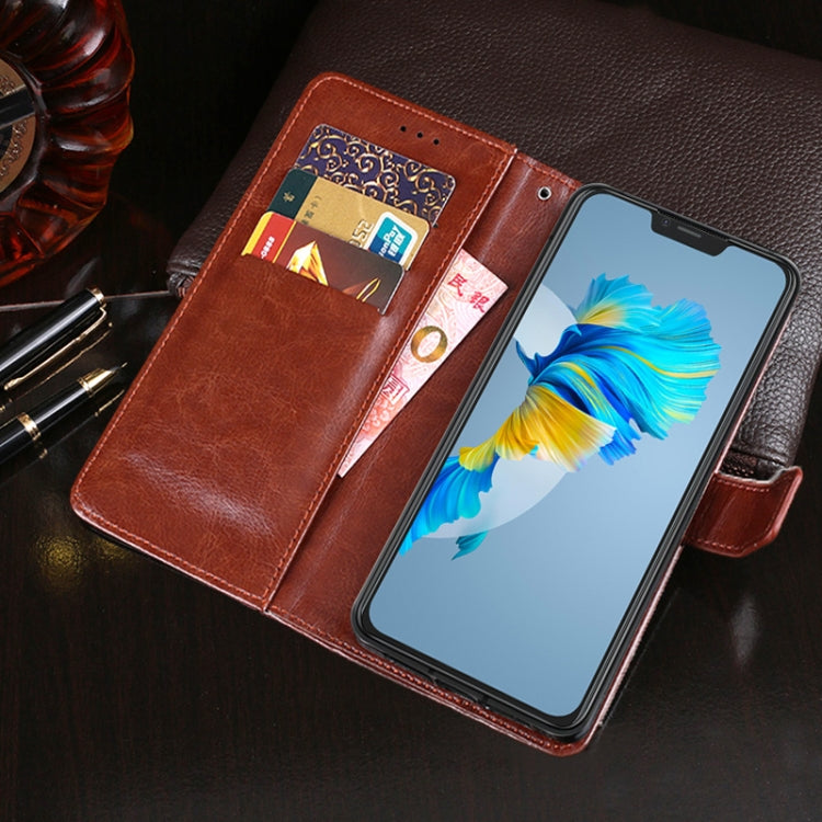 For Cubot C20 idewei Crazy Horse Texture Horizontal Flip Leather Case with Holder & Card Slots & Wallet(Blue) - More Brand by idewei | Online Shopping South Africa | PMC Jewellery | Buy Now Pay Later Mobicred