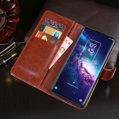 For TCL 20 Pro 5G idewei Crazy Horse Texture Horizontal Flip Leather Case with Holder & Card Slots & Wallet(Brown) - More Brand by idewei | Online Shopping South Africa | PMC Jewellery | Buy Now Pay Later Mobicred