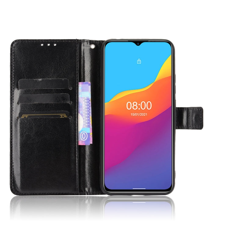 For Ulefone Note 10 Crazy Horse Texture Horizontal Flip Leather Case with Holder & Card Slots & Lanyard(Black) - Ulefone Cases by PMC Jewellery | Online Shopping South Africa | PMC Jewellery | Buy Now Pay Later Mobicred
