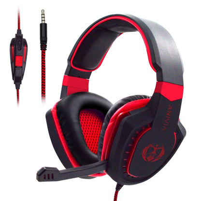 Anivia AH28 3.5mm Stereo Sound Wired Gaming Headset with Microphone(Black Red) - Multimedia Headset by SADES | Online Shopping South Africa | PMC Jewellery | Buy Now Pay Later Mobicred