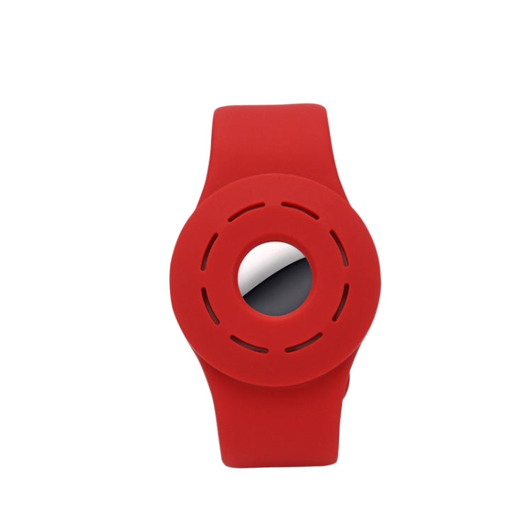 Anti-scratch Shockproof Silicone Bracelet Strap Protective Cover Case For AirTag(Red) - Other by PMc TechLife | Online Shopping South Africa | PMc TechLife | Buy Now Pay Later Mobicred