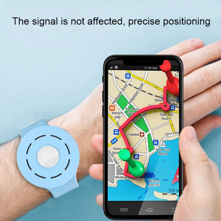 Anti-scratch Shockproof Silicone Bracelet Strap Protective Cover Case For AirTag(Dark Blue) - Other by PMc TechLife | Online Shopping South Africa | PMc TechLife | Buy Now Pay Later Mobicred