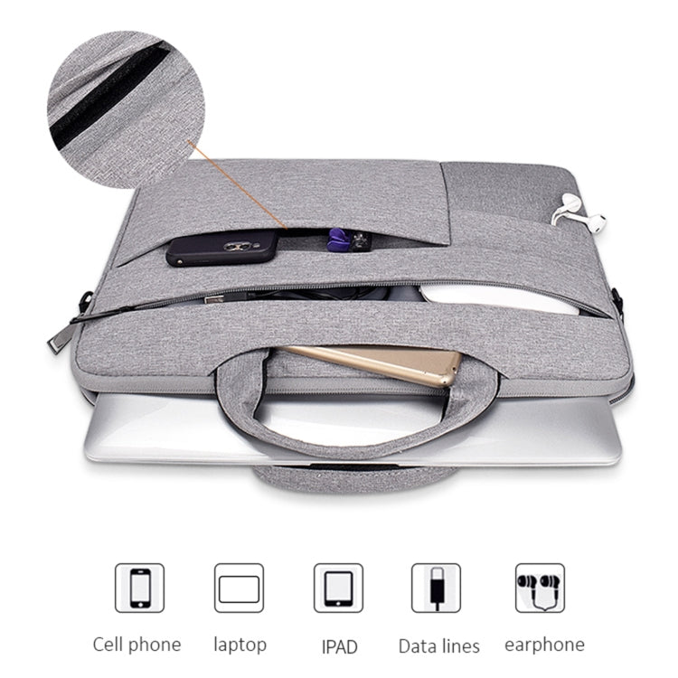 ND05SDJ Oxford Cloth + Nylon Laptop Portable Shoulder Bag, Size:15.6 inch(Hemp Gray) - 15.6 - 17 inch by PMC Jewellery | Online Shopping South Africa | PMC Jewellery | Buy Now Pay Later Mobicred