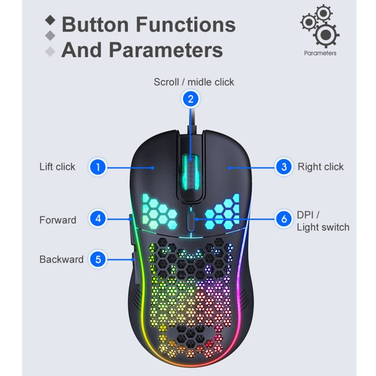 iMICE T98 RGB Lighting Gaming Wired Mouse - Wired Mice by iMICE | Online Shopping South Africa | PMC Jewellery | Buy Now Pay Later Mobicred