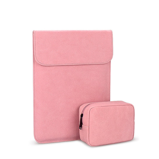 PU02 Ultra-thin Notebook Liner Bag with Small Bag, Size:13.3 inch(Pink) - 13.3 inch by PMC Jewellery | Online Shopping South Africa | PMC Jewellery | Buy Now Pay Later Mobicred