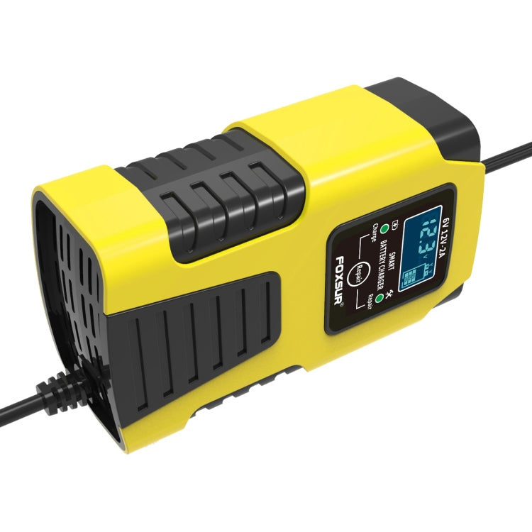 FOXSUR 2A / 6V / 12V Car / Motorcycle 3-stage Full Smart Battery Charger, Plug Type:UK Plug(Yellow) - Battery Charger by FOXSUR | Online Shopping South Africa | PMC Jewellery | Buy Now Pay Later Mobicred