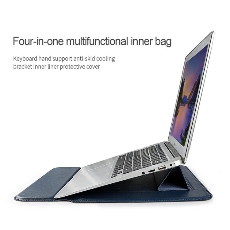 PU08 Multifunctional Notebook PU Liner Bag, Size:14.1-15.4 inch(Royal Blue) - 15 inch by PMC Jewellery | Online Shopping South Africa | PMC Jewellery | Buy Now Pay Later Mobicred