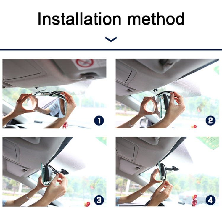 3R-338 Curved Mirror 270mm Car Rearview Retrofit Frameless Clear Large Mirror(White) - Interior Mirrors by 3R | Online Shopping South Africa | PMC TechLife | Buy Now Pay Later Mobicred