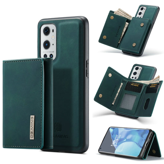 For OnePlus 9 Pro DG.MING M1 Series 3-Fold Multi Card Wallet  Back Cover Shockproof Case with Holder Function(Green) -  by DG.MING | Online Shopping South Africa | PMC Jewellery | Buy Now Pay Later Mobicred