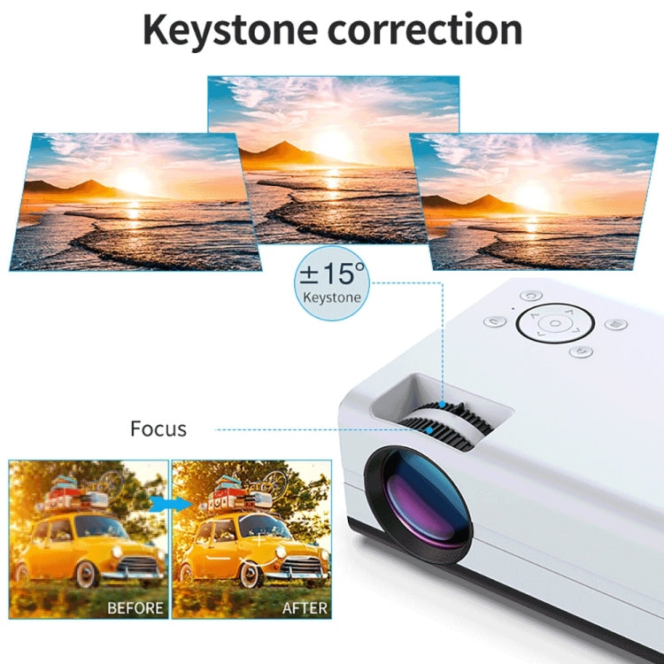 WEJOY Y5 800x480P 80 ANSI Lumens Portable Home Theater LED HD Digital Projector, Android 9.0, 1G+8G, EU Plug - LED Projector by WEJOY | Online Shopping South Africa | PMC Jewellery | Buy Now Pay Later Mobicred