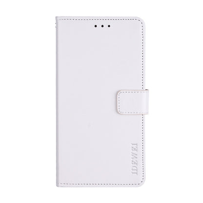 For Alcatel 1 2021 idewei Crazy Horse Texture Horizontal Flip Leather Case with Holder & Card Slots & Wallet(White) - More Brand by idewei | Online Shopping South Africa | PMC Jewellery | Buy Now Pay Later Mobicred