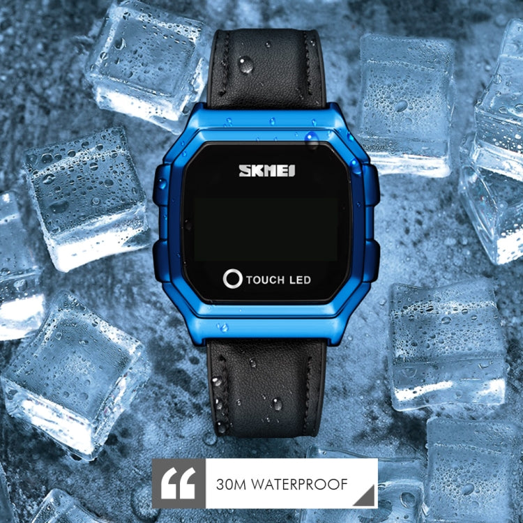 SKMEI 1650 Leather Strap Version LED Digital Display Electronic Watch with Touch Luminous Button(Rose Gold) - free shipping - PMC TechLife - Order now!