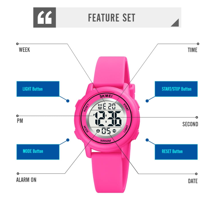SKMEI 1721 Triplicate Round Dial LED Digital Display Luminous Silicone Strap Electronic Watch(White) - free shipping - PMC TechLife - Order now!