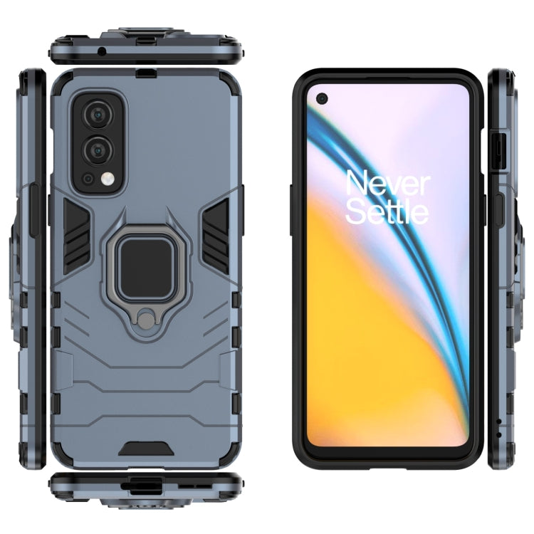 For OnePlus Nord 2 5G PC + TPU Shockproof Protective Case with Magnetic Ring Holder(Navy Blue) - OnePlus Cases by PMC TechLife | Online Shopping South Africa | PMC TechLife