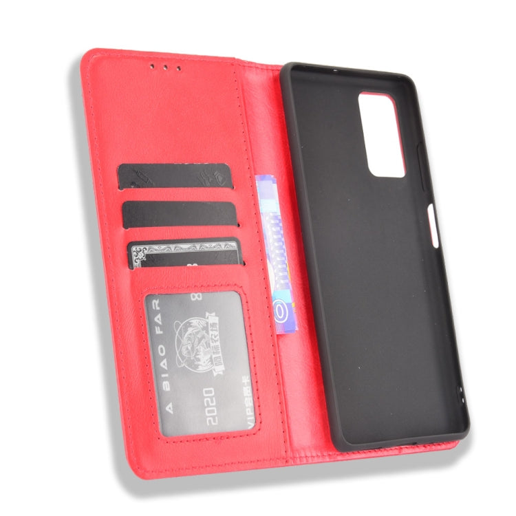 For Blackview A100 Magnetic Buckle Retro Crazy Horse Texture Horizontal Flip Leather Case with Holder & Card Slots & Photo Frame(Red) - More Brand by PMC Jewellery | Online Shopping South Africa | PMC Jewellery