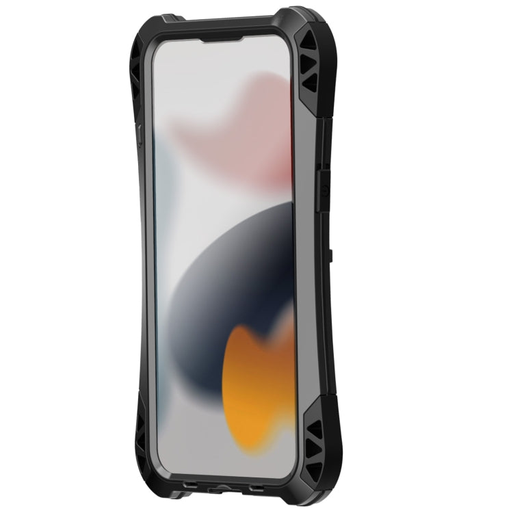 For iPhone 13 Pro R-JUST AMIRA Shockproof Dustproof Waterproof Metal Protective Case (Black) - iPhone 13 Pro Cases by R-JUST | Online Shopping South Africa | PMC TechLife