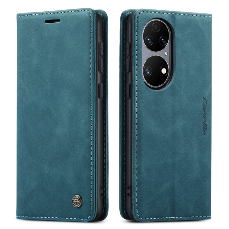 CaseMe 013 Multifunctional Horizontal Flip Leather Case with Holder & Card Slot & Wallet For Huawei P50(Blue) - Huawei Cases by CaseMe | Online Shopping South Africa | PMC Jewellery | Buy Now Pay Later Mobicred