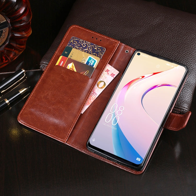 idewei Crazy Horse Texture Horizontal Flip Leather Case with Holder & Card Slots & Wallet For Oukitel C21 Pro(Blue) - More Brand by idewei | Online Shopping South Africa | PMC Jewellery | Buy Now Pay Later Mobicred