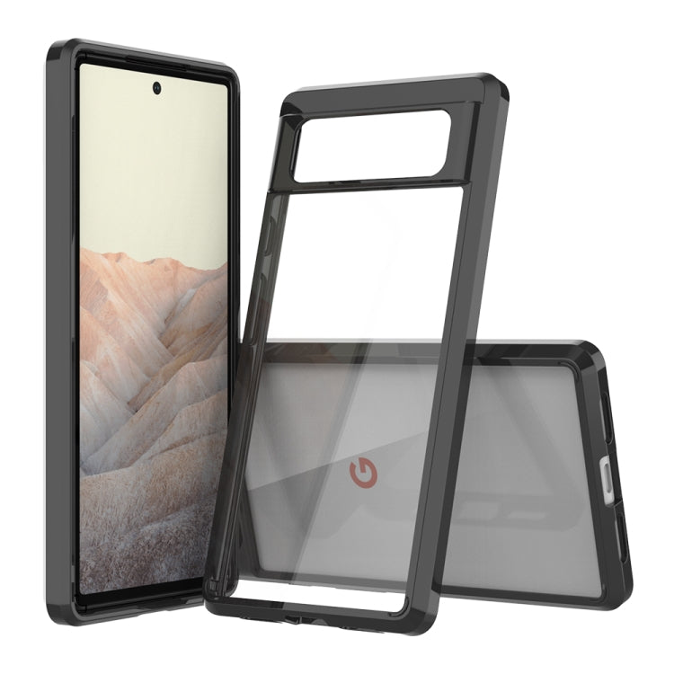 Shockproof Scratchproof TPU + Acrylic Protective Case For Google Pixel 6(Black) - Google Cases by PMC TechLife | Online Shopping South Africa | PMC TechLife | Buy Now Pay Later Mobicred