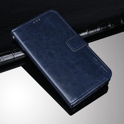 idewei Crazy Horse Texture Horizontal Flip Leather Case with Holder & Card Slots & Wallet For Doogee N40 Pro(Blue) - More Brand by idewei | Online Shopping South Africa | PMC Jewellery | Buy Now Pay Later Mobicred