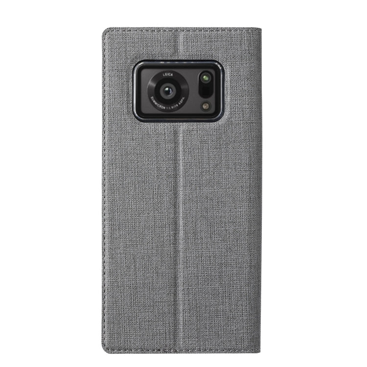 For Sharp Aquos R6 ViLi DMX Series Shockproof TPU + PU Leather Magnetic Attraction Horizontal Flip Case with Card Slot & Holder(Grey) - More Brand by ViLi | Online Shopping South Africa | PMC Jewellery | Buy Now Pay Later Mobicred