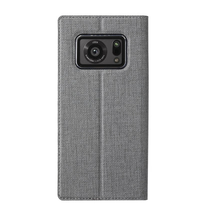 For Sharp Aquos R6 ViLi DMX Series Shockproof TPU + PU Leather Magnetic Attraction Horizontal Flip Case with Card Slot & Holder(Grey) - More Brand by ViLi | Online Shopping South Africa | PMC Jewellery | Buy Now Pay Later Mobicred