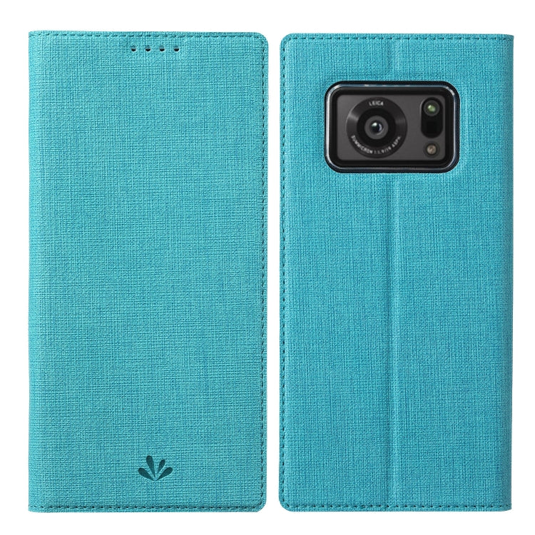 For Sharp Aquos R6 ViLi DMX Series Shockproof TPU + PU Leather Magnetic Attraction Horizontal Flip Case with Card Slot & Holder(Blue) - More Brand by ViLi | Online Shopping South Africa | PMC Jewellery | Buy Now Pay Later Mobicred