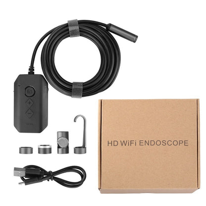 Y17 5MP 7.9mm Dual-lens HD Autofocus WiFi Industrial Digital Endoscope Zoomable Snake Camera, Cable Length:10m Hard Cable(Black) -  by PMC Jewellery | Online Shopping South Africa | PMC Jewellery | Buy Now Pay Later Mobicred