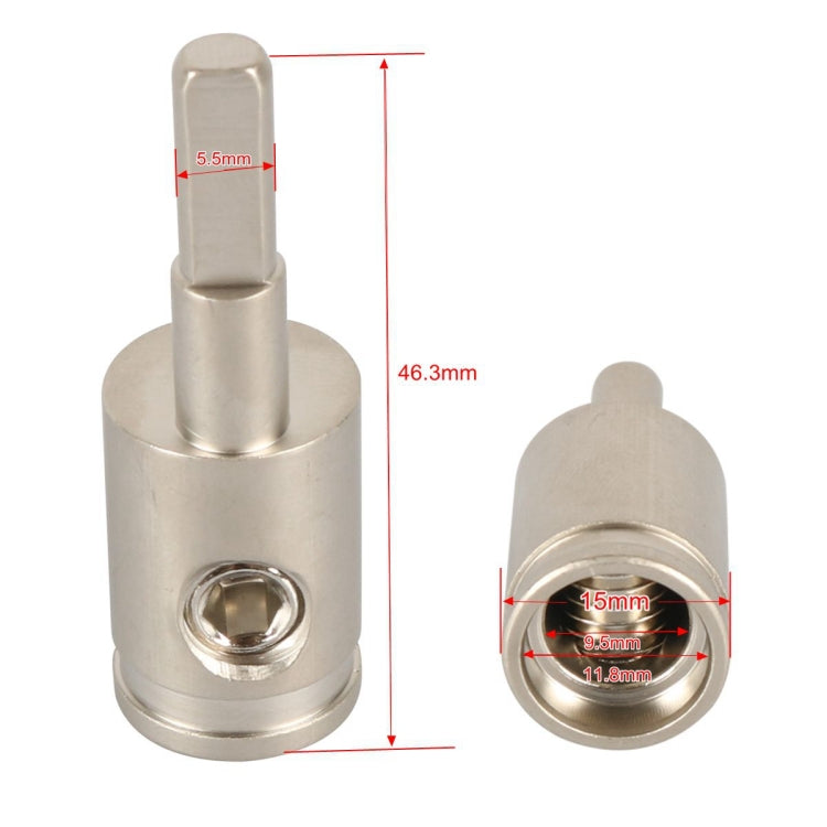 A5682 4 PCS Car Small Size Nickel-plated Brass 4GA to 8GA Audio Terminal Block with Screws - Terminal connectors by PMC Jewellery | Online Shopping South Africa | PMC Jewellery | Buy Now Pay Later Mobicred