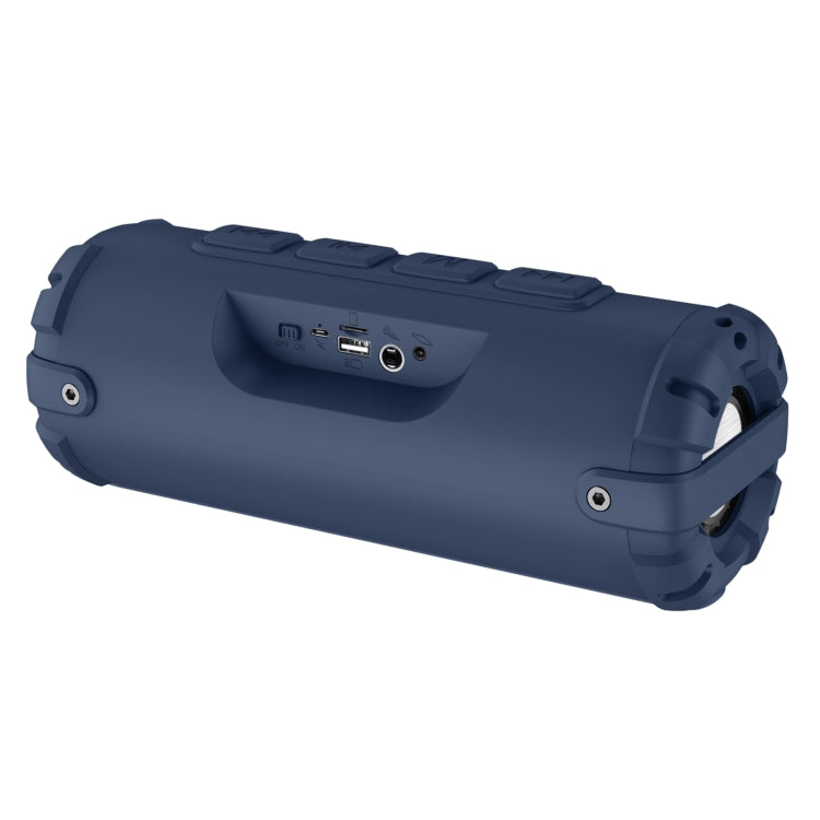 New Rixing NR-6013M Bluetooth 5.0 Portable Outdoor Karaoke Wireless Bluetooth Speaker with Microphone & Shoulder Strap(Blue) - free shipping - PMC Jewellery - Order now!