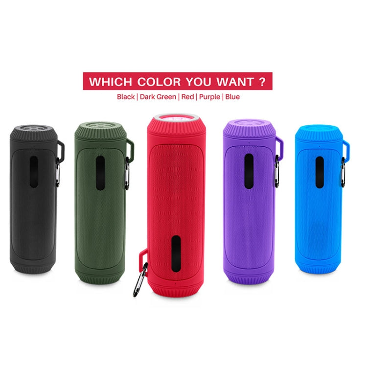 NewRixing NR-4016A TWS Outdoor Splashproof Bluetooth Speaker with Carabiner Handle & SOS Flashlight(Black) - Desktop Speaker by NewRixing | Online Shopping South Africa | PMC Jewellery | Buy Now Pay Later Mobicred