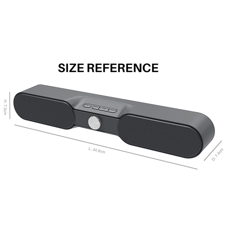 NewRixing NR-4017 TWS Pure Color Soundbar Bluetooth Speaker with Knob(Red) - Desktop Speaker by NewRixing | Online Shopping South Africa | PMC Jewellery | Buy Now Pay Later Mobicred