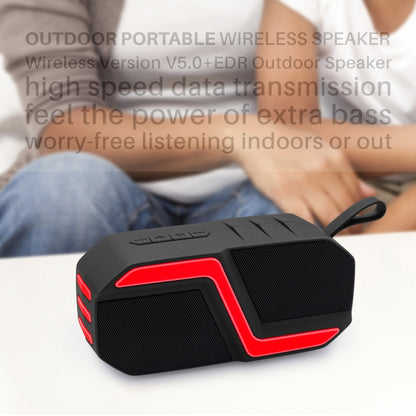 NewRixing NR-5019 Outdoor Portable Bluetooth Speaker, Support Hands-free Call / TF Card / FM / U Disk(Red) - Desktop Speaker by NewRixing | Online Shopping South Africa | PMC Jewellery | Buy Now Pay Later Mobicred