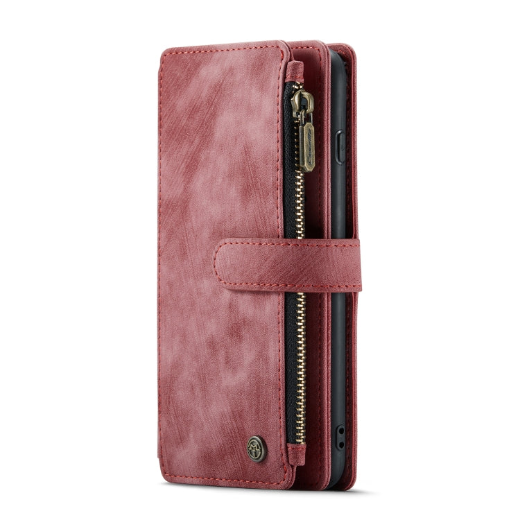 CaseMe-C30 PU + TPU Multifunctional Horizontal Flip Leather Case with Holder & Card Slot & Wallet & Zipper Pocket For iPhone 8 Plus & 7 Plus & 6 Plus(Red) - More iPhone Cases by CaseMe | Online Shopping South Africa | PMC Jewellery | Buy Now Pay Later Mobicred