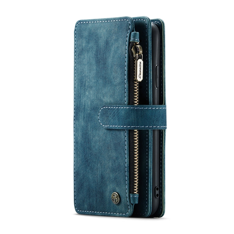 For iPhone XR CaseMe-C30 PU + TPU Multifunctional Horizontal Flip Leather Case with Holder & Card Slot & Wallet & Zipper Pocket(Blue) - More iPhone Cases by CaseMe | Online Shopping South Africa | PMC Jewellery | Buy Now Pay Later Mobicred