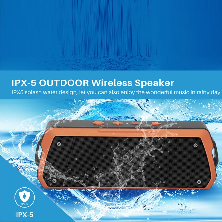 NewRixing NR-5000 IPX5 High Fidelity Bluetooth Speaker, Support Hands-free Call / TF Card / FM / U Disk(Grey) - Desktop Speaker by NewRixing | Online Shopping South Africa | PMC Jewellery | Buy Now Pay Later Mobicred