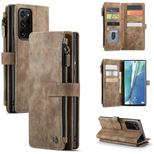 For Samsung Galaxy Note20 Ultra CaseMe-C30 PU + TPU Multifunctional Horizontal Flip Leather Case with Holder & Card Slot & Wallet & Zipper Pocket(Brown) - Galaxy Note20 Ultra Cases by CaseMe | Online Shopping South Africa | PMC Jewellery | Buy Now Pay Later Mobicred