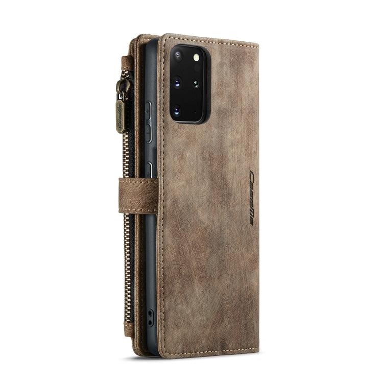 For Samsung Galaxy S20+ 5G CaseMe-C30 PU + TPU Multifunctional Horizontal Flip Leather Case with Holder & Card Slot & Wallet & Zipper Pocket(Brown) - Galaxy Phone Cases by CaseMe | Online Shopping South Africa | PMC Jewellery | Buy Now Pay Later Mobicred