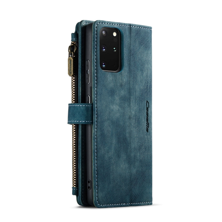 For Samsung Galaxy S20+ 5G CaseMe-C30 PU + TPU Multifunctional Horizontal Flip Leather Case with Holder & Card Slot & Wallet & Zipper Pocket(Blue) - Galaxy Phone Cases by CaseMe | Online Shopping South Africa | PMC Jewellery | Buy Now Pay Later Mobicred