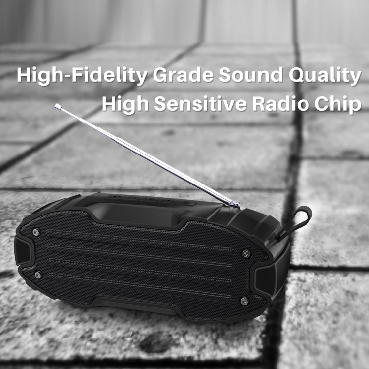 New Rixing NR-907FM TWS Outdoor Bluetooth Speaker Support Hands-free Call / FM with Handle & Antenna(Red) - Desktop Speaker by NewRixing | Online Shopping South Africa | PMC Jewellery | Buy Now Pay Later Mobicred