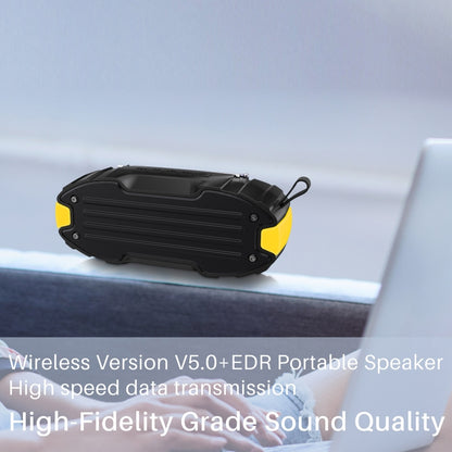 New Rixing NR-907FM TWS Outdoor Bluetooth Speaker Support Hands-free Call / FM with Handle & Antenna(Yellow) - Desktop Speaker by NewRixing | Online Shopping South Africa | PMC Jewellery | Buy Now Pay Later Mobicred